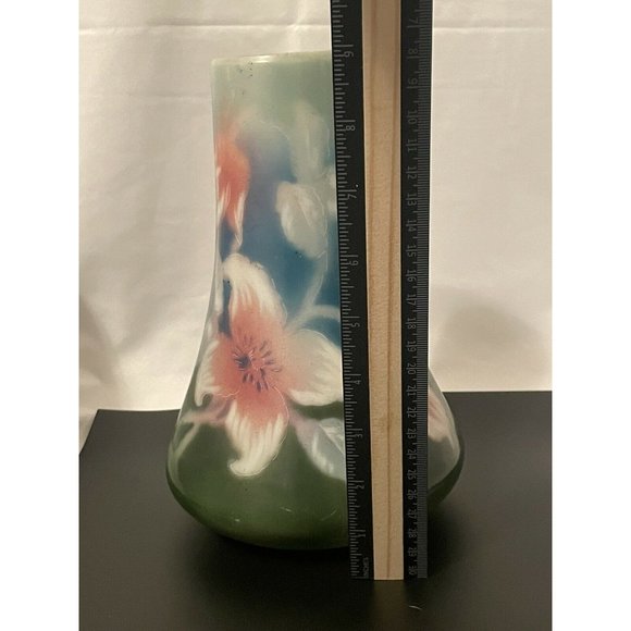 Antique Fostoria Hand-painted Floral Vase